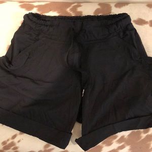 Lululemon Black Cuffed Shorts